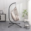 Mlmh & Kngwa 32.5"W Outdoor Hanging Egg Chair with Detachable Stand - 2 of 4