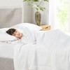 Sapphtopaz Waffle Weave Cotton Blanket, Ultra Soft Breathable Throw Blanket, 90"W x 90"L Cooling Blankets for Bed, Full/Queen Blanket - 2 of 4