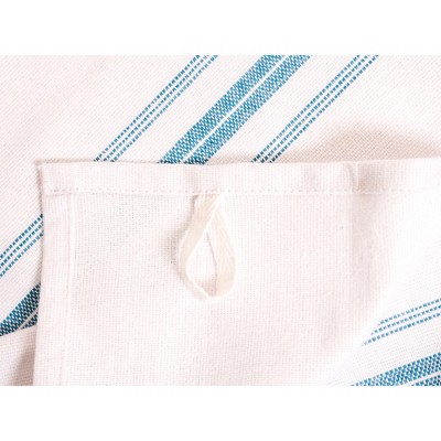 White Cotton Stripe Kitchen Towels Set of 12