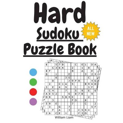 Hard Sudoku puzzle 50 challenging sudoku puzzles to solve 4*4 sudoku grid - (Activity Books) 2nd Edition,Large Print by  William Liam (Paperback)