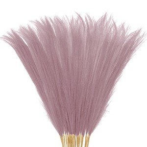 Unique Bargains Dried Plants Artificial Durable Small Fluffy Pampas Grass for Home, Office, Party 20 Pcs 21.7 Inch - 1 of 4
