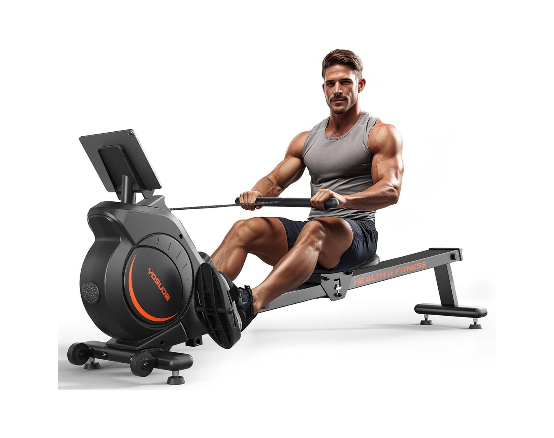 YOSUDA Magnetic/Water Rowing Machine 350 LB Weight Capacity - Rower Machine for Home Use with Bluetooth, App Supported
