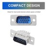 Unique Bargains Plastic Metal Connector Silver Tone Blue 2 Pcs - 3 of 4