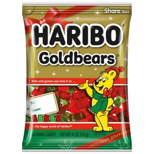 HARIBO Goldbears Christmas Mini Gummy Bears Candy - 4oz - 1 of 3