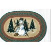 Earth Rugs Winter Wonderland Oval Patch Rug, 20"x30", Braided Jute with Snowy Scene - 2 of 3