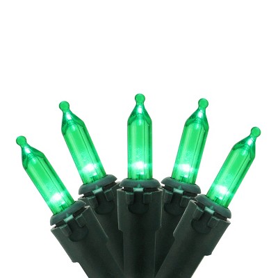 Brite Star 50ct LED Mini Christmas Lights Green - 16.3' Green Wire