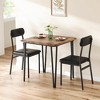 Dining Table for 2-Small Square Kitchen Dining Dinner Room Tables Set,Space Saving Wood Modern Dinette Accent Furniture - 2 of 4