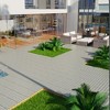 GlasFlength Carpet Tiles 11 Pack 11.8" WPC Interlocking Deck Tiles, Wood-Look Flooring for Patio Poolside Balcony Backyard, Gray, 11.8"*11.8"*0.8" - 2 of 4
