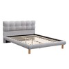 NicBex Full/Queen/King Upholstered Bed Frame with Cookie-Shaped Headboard,Platform Bed Frame with Wood Slats Support,Noise-Free,Easy Assembly,Gray - 3 of 4