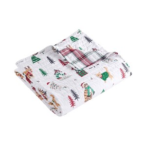 Meowy Christmas Quilted Throw - Levtex Home - 1 of 4