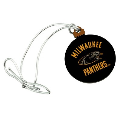 University of Wisconsin Milwaukee Official Panthers Mini Small Tiny Wood Christmas Tree Holiday Ornament