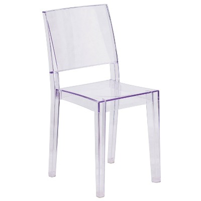 Phantom Transparent Stack Side Chair Clear - Riverstone Furniture