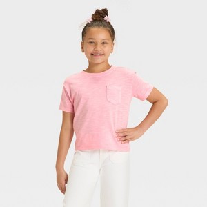 Girls' Short Sleeve Relaxed Fit T-Shirt - Cat & Jack™ - 1 of 3