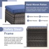 Gymojoy Outdoor Patio Footstool Ottomans with Cushion - 4 of 4