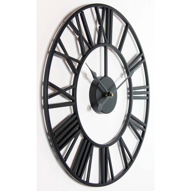 18&#34; Tower Wall Clock Matte Black - Infinity Instruments, 4 of 8