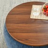 Nicbex 25" Round Storage Ottoman 2 in 1 Function Ottoman for Entryway Bedroom - 2 of 4