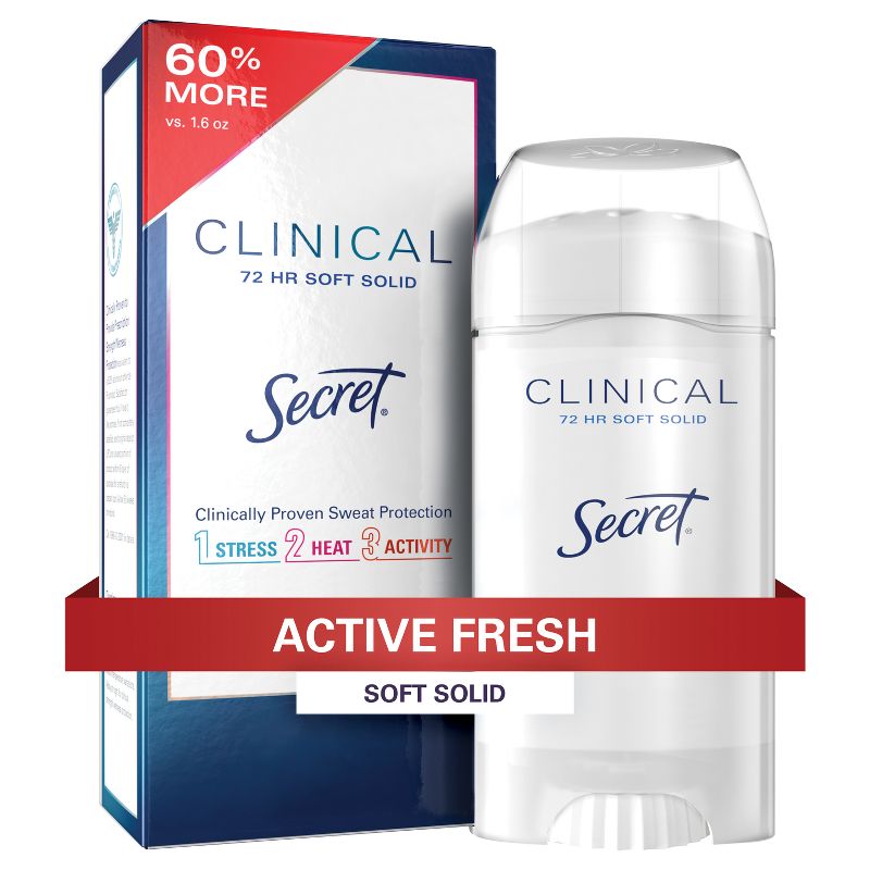 Secret Clinical Strength Soft Solid Antiperspirant &#38; Deodorant - Active Fresh - 2.6oz, 1 of 10