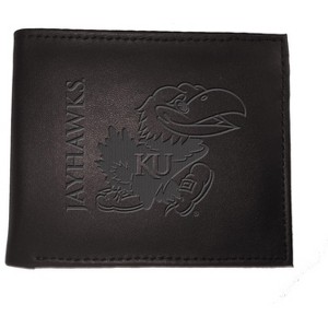 Evergreen NCAA Kansas Jayhawks Black Leather Bifold Wallet Officially Licensed with Gift Box - 1 of 1