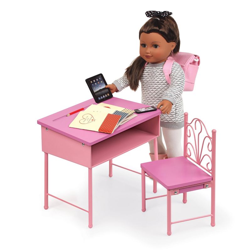 Badger Basket Back-to-School Doll Desk and Chair with Accessories, 5 of 6