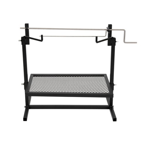 BBQ Detachable Meat Spike Roaster Stand with Drip Tray BBQ Grill for  Outdoor Camping Activity