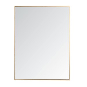 Elegant Lighting Metal frame rectangle mirror 36 inch in Brass - 1 of 4