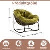 MOONMISS Outdoor Rocking Chair, Patio Oversized Wicker Egg Rocking Chair,Indoor & Outdoor Comfy Rocker Chair with Thick Cushion - 2 of 4