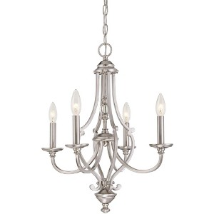 Minka Lavery Brushed Nickel Pendant Chandelier 20" Wide French 4-Light Fixture for Dining Room House Foyer Kitchen Entryway Home - 1 of 2