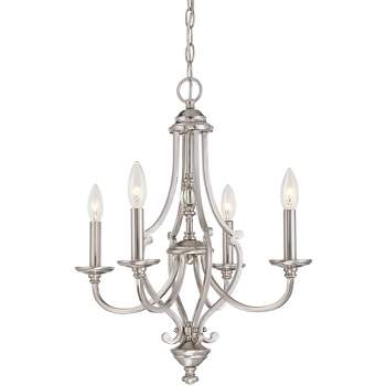 Minka Lavery Brushed Nickel Pendant Chandelier 20" Wide French 4-Light Fixture for Dining Room House Foyer Kitchen Entryway Home