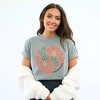 Simply Sage Market Women's Boho Flowers Circle Short Sleeve Garment Dyed Tee - 2 of 4