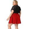 Women's Plus Size Sheer Lace Elegant Eyelet Short Sleeve Banquet Crop Shrugs - Agnes Orinda - 4 of 4