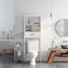 MAYEERTY White Over-the-Toilet Storage Cabinet 1 Drawer 2 Shelves Space Saver Rack - 4 of 4