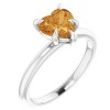 Pompeii3 7mm Citrine Women's Heart Ring in 14k Gold 7mm Tall - 2 of 4
