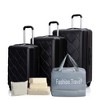 Whisen Hardshell Lightweight Suitcase with Spinner Wheels, ABS Luggage Sets, 8-Piece Set - 2 of 4