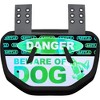 Battle Sports "Iridescent Beware of Dog" Chrome Football Back Plate - Adult - Iridescent Blue/Green - 2 of 2