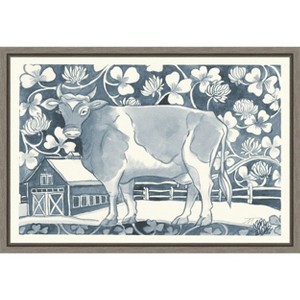 Amanti Art Farm Life II Cow by Miranda Thomas Canvas Wall Art Print Framed 23-in. x 16-in. - 1 of 4