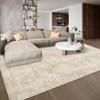 Faux Wool Machine Washable Foldable Printed Area Rug Modern Distressed Diamond Heart with Non Slip Design Stain Resistant Non Shedding Pet Friendly - 3 of 4