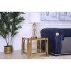 NicBex Modern 20.1" Square Coffee Table with Double Layer and Glass Top for Living Room and Office - 3 of 4