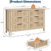 GAOMON Fluted 6 Drawer Dresser for Bedroom, 47.4'' Wide Mid Century Modern Chest of Drawers, Wooden Fluted Dresser Chest - 2 of 4