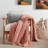 Solid Chunky Cable Knit Throw Blanket - Threshold™ - image 2 of 4