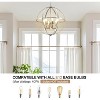 Runesay 6-Light Chrome Globe Pendant Light Fixtures, Industrial Sphere Pendant Lighting Over Island for Dining Room Foyer - 3 of 4