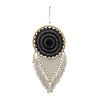 42"x16" Cotton Macrame Handmade Dreamcatcher Wall Decor Black - Olivia & May: Beaded Tassels, Boho Chic - 4 of 4