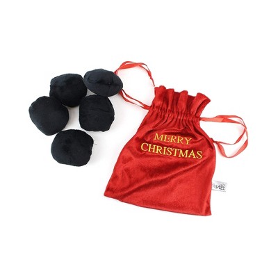 Midlee Bag of Coal Plush Christmas Dog Toy