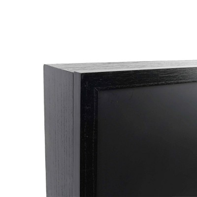 Black Magnetic Wall-Mounted Murphy Desk with Chalkboard Front