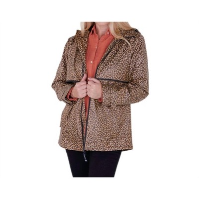 Women's Leopard Print New Englander Rain Jacket - Charles River Apparel