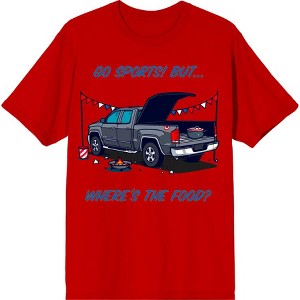 Go Sports! But Where's the Food? Adult Crew Neck Short Sleeve Tee - 1 of 2