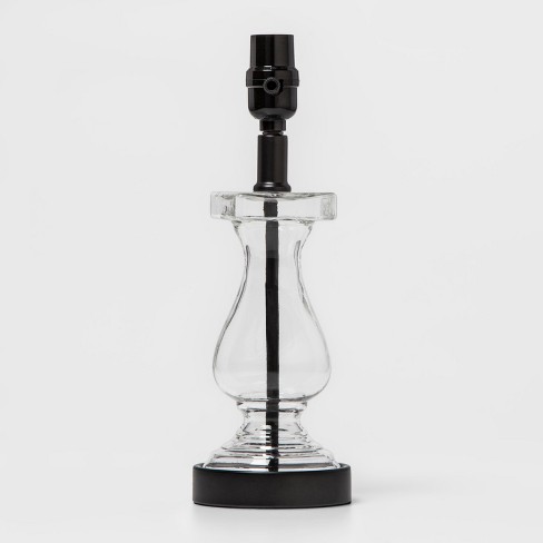 Small Glass Baer Column Table Lamp, Small Clear Glass Table Lamps