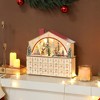 HOMCOM Advent Calendar with 24 Drawers Countdown to Christmas, Lighted Wooden Advent Calendar, Battery Operated for Holiday Decoration - 2 of 4
