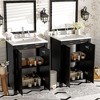 NicBex 24/30/36/48/72" Vintage Style Bathroom Vanity with Ceramic Sink,Matte Black Storage Cabinet for Bathroom,4"Faucet Hole(Faucet Not Included) - 3 of 4