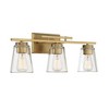 Savoy House Calhoun 3 - Light Vanity in  Warm Brass - 3 of 4