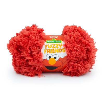 Lion Brand Sesame Street Fuzzy Friends Yarn-Elmo Red